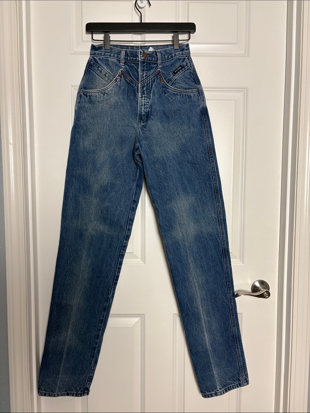 VTG 1980s Rockies high-waisted jeans Western-style yoke and dark-wash denim